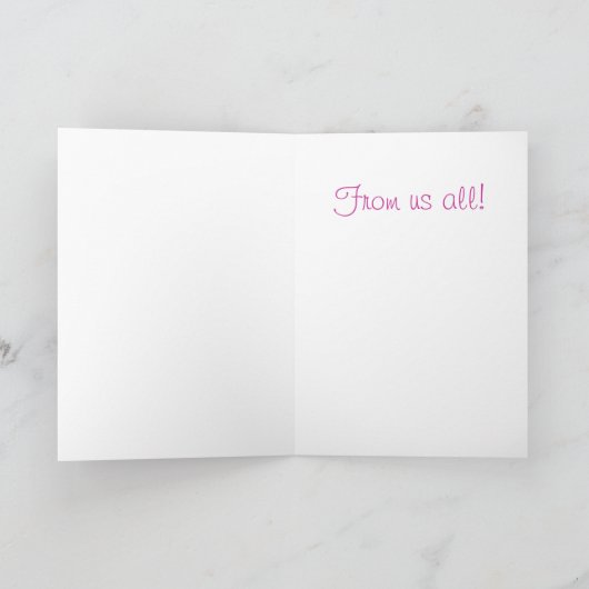 Gelukkige Verjaardag Van Ons Allemaal Pinguïn Met  Kaart (Binnen)