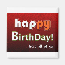 Gelukkige verjaardag van ons allemaal sterren magneet