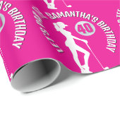 Gelukkige verjaardag van onze favoriete dame golfe cadeaupapier (Rol Hoek)