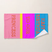Gelukkige verjaardag van onze prinses blauwe roze handdoek (Handdoek)