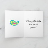 Gelukkige Verjaardag van Paisley van de olijf de Kaart (Binnen)