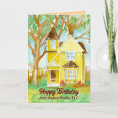 Gelukkige verjaardag van Real Estate Agent House Kaart (Voorkant)