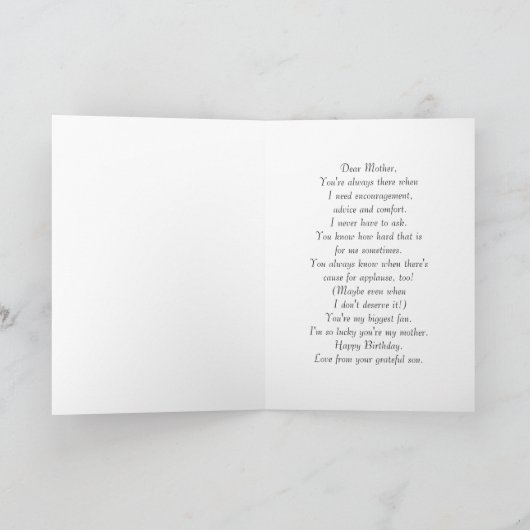 Gelukkige verjaardag van Son Peonies Kaart (Binnen)