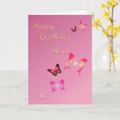 Gelukkige verjaardag van tante kaart (Gele Bloem)