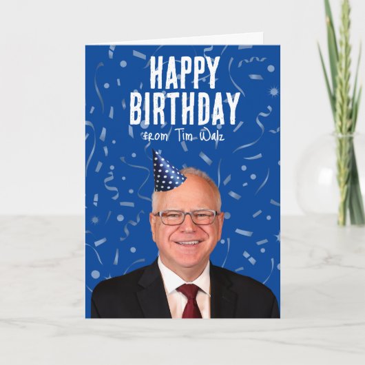 Gelukkige verjaardag van Tim Walz Kaart (Voorkant)