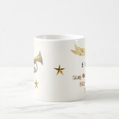 Gelukkige verjaardag van trompettist koffiemok (Center)