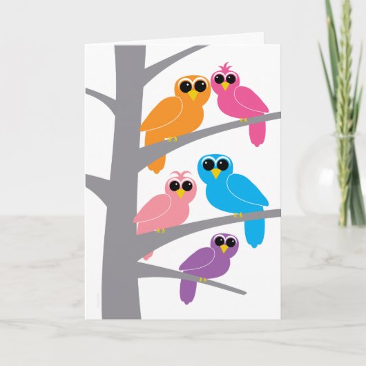 Gelukkige Verjaardag van Uil van ons voor Kaart (Voorkant)