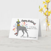 Gelukkige Verjaardag van Uw Grote Deense Hond Budd Kaart (Gele Bloem)