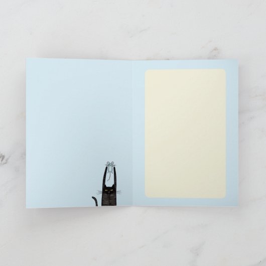 Gelukkige verjaardag van uw kat, zwarte katten kaart (Binnen)