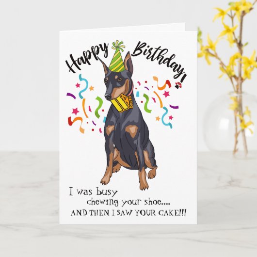 Gelukkige Verjaardag van Uw Vriend van de Hond Kaart (Gele Bloem)