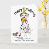 Gelukkige Verjaardag van Uw Vriend van de Hond Kaart (Gele Bloem)