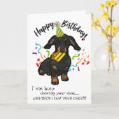 Gelukkige Verjaardag van Uw Vriend van de Hond van Kaart (Gele Bloem)