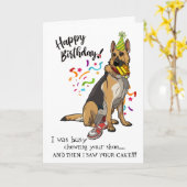 Gelukkige Verjaardag van Uw Vriend van de Hond van Kaart (Gele Bloem)