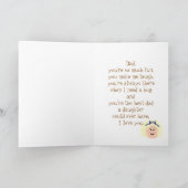 Gelukkige verjaardag van vader van dochter kaart (Binnen)