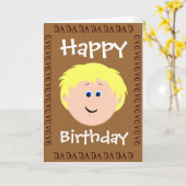 Gelukkige verjaardag van vader van dochter kaart (Gele Bloem)