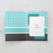 Gelukkige verjaardag vandaag 80 turquoise gray pol kaart (Binnen)