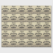 Gelukkige verjaardag (Verander de Leeftijd/de Naam Cadeaupapier (Vlak)