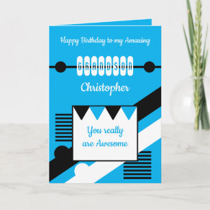 Gelukkige Verjaardag verbazingwekkende kleinzoon b Kaart