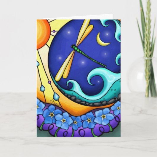 Gelukkige verjaardag - Vergeet me niet Kaart (Voorkant)