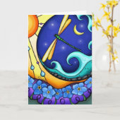 Gelukkige verjaardag - Vergeet me niet Kaart (Gele Bloem)