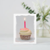 Gelukkige Verjaardag, Verjaardag Meisje Cupcake Ca Briefkaart (Staand voorkant)