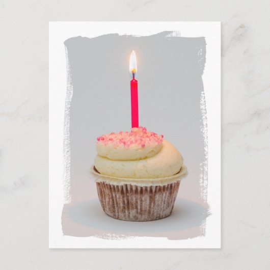 Gelukkige Verjaardag, Verjaardag Meisje Cupcake Ca Briefkaart (Voorkant)