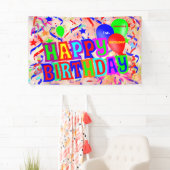 Gelukkige verjaardag, verjaardagsfeest spandoek (Insitu)