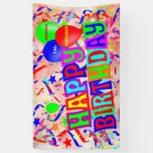 Gelukkige verjaardag, verjaardagsfeest spandoek (Verticaal)