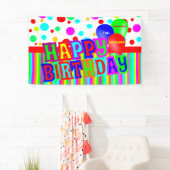 Gelukkige verjaardag, verjaardagsfeest spandoek (Insitu)
