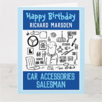 Gelukkige verjaardag verkoper van auto-accessoires