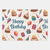 Gelukkige Verjaardag Verpakking Papieren Bladen Me Inpakpapier Vel (Voorkant 2)