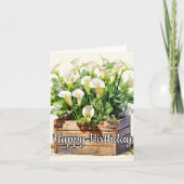 Gelukkige Verjaardag Vers Gekozen Calla Lelies Kaart (Voorkant)