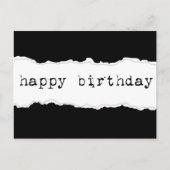 gelukkige verjaardag ( verscheurd papier ) briefkaart (Voorkant)