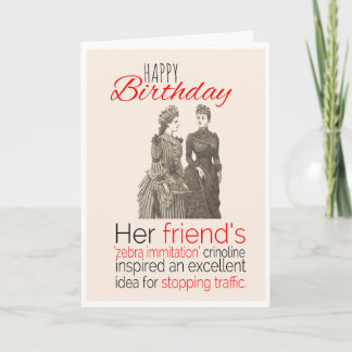 Gelukkige Verjaardag, Victoriaans Humor, Zebra Cro Kaart