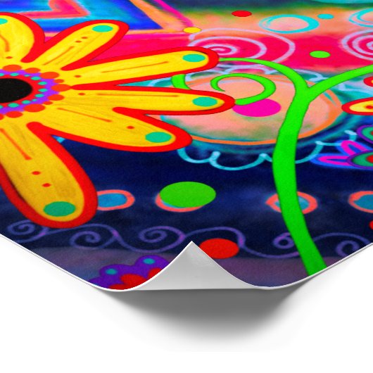 Gelukkige Verjaardag Vier Kleurrijke Leuke Inspira Poster (Hoek)