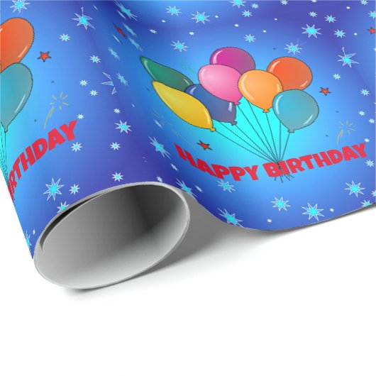 Gelukkige Verjaardag, vieringsontwerp, Cadeaupapier (Rol Hoek)