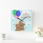 Gelukkige verjaardag vierkante klok (Huis)