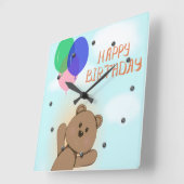 Gelukkige verjaardag vierkante klok (Hoek)