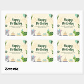 Gelukkige verjaardag 🎂🎉 vierkante sticker (Vel)