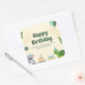 Gelukkige verjaardag 🎂🎉 vierkante sticker (Envelop)