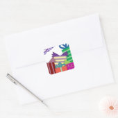 Gelukkige verjaardag vierkante sticker (Envelop)