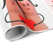 Gelukkige verjaardag vinger kunst liefde koppels cadeaupapier (Rol Hoek)