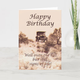 Gelukkige Verjaardag, vintage kaart, over de Kaart