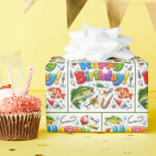 Gelukkige Verjaardag Vishaakjes en Locks Cadeaupapier