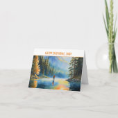 Gelukkige Verjaardag Vlieg Visser Papa Kaart (Voorkant)