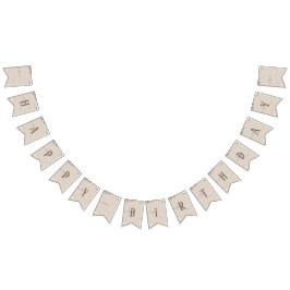 Gelukkige Verjaardag Vliegtuig Bunting Vlaggetjes