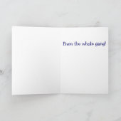 Gelukkige Verjaardag Vliegtuig Whole Gang  Kaart (Binnen)