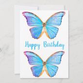 Gelukkige Verjaardag Vlinders kaart (Voorkant)