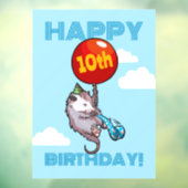 Gelukkige verjaardag! Voeg de Age Opossum & Red Ba Raamsticker (Vel 3)