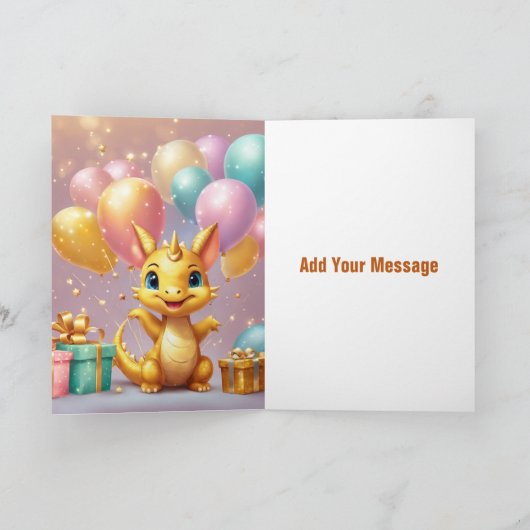 Gelukkige Verjaardag /Voeg uw bericht toe :-) Kaart (Binnen)